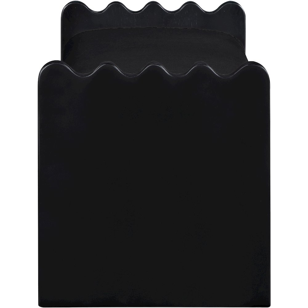 Sonia Black Velour Fur Fabric Bench. Picture 4