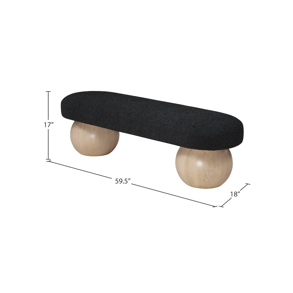 Bowie Black Bench. Picture 8
