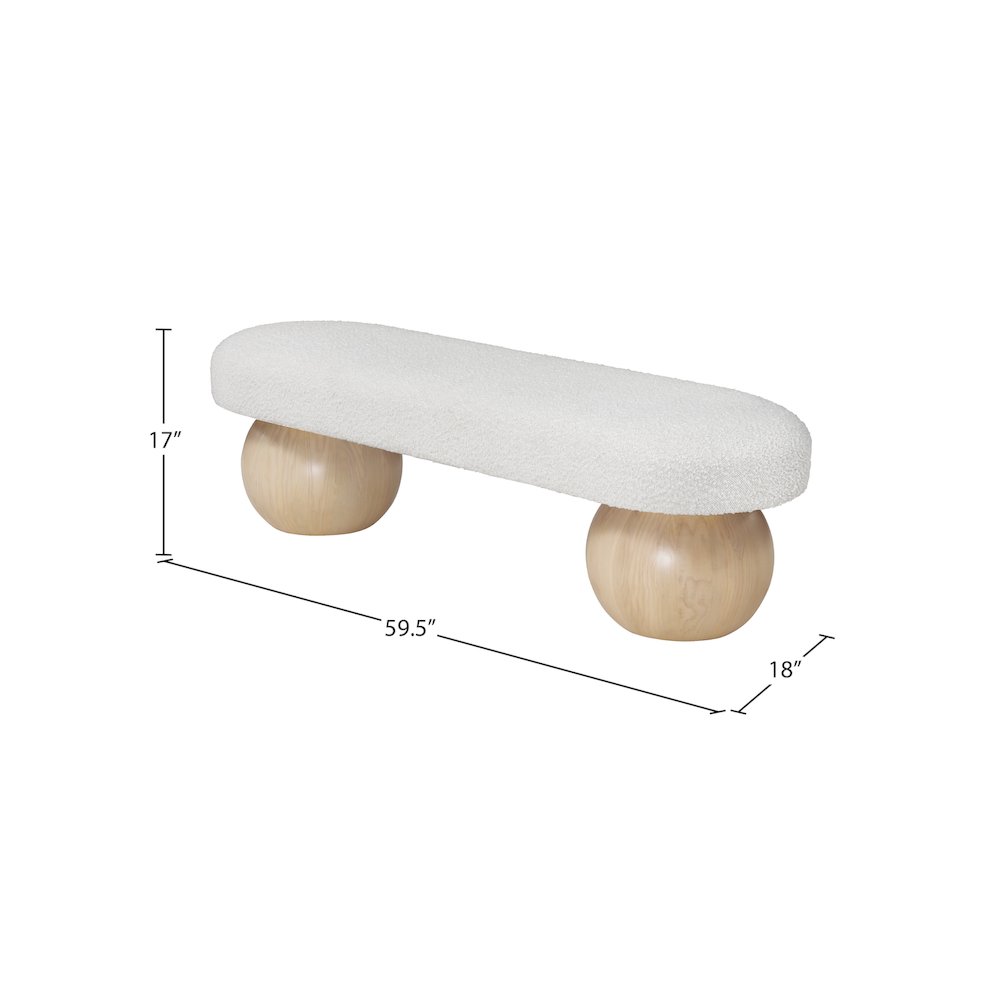 Bowie Cream Bench. Picture 8