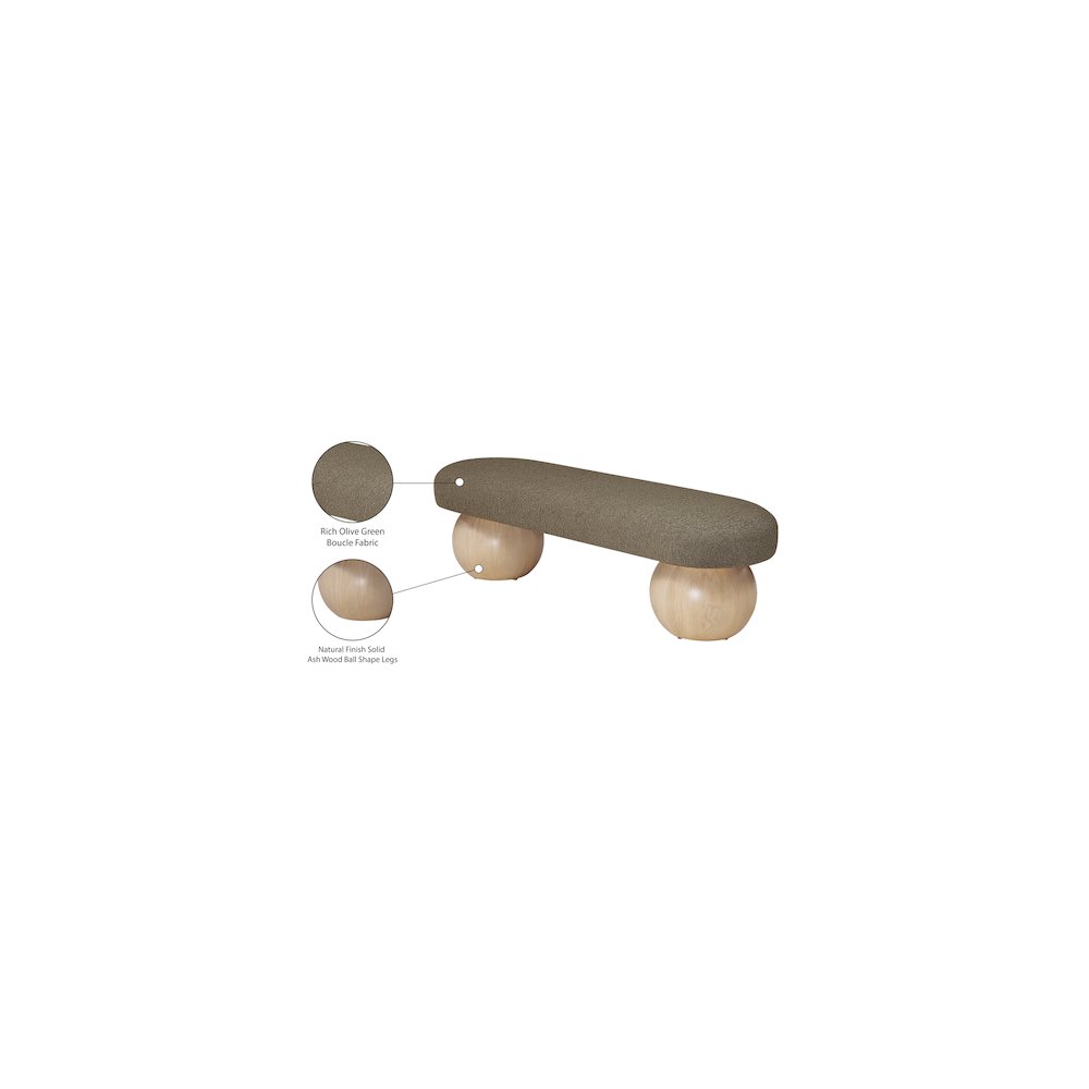 Bowie Olive Bench. Picture 7