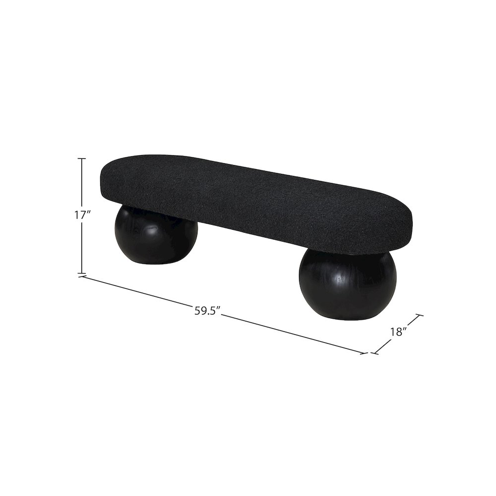 Bowie Black Bench. Picture 8