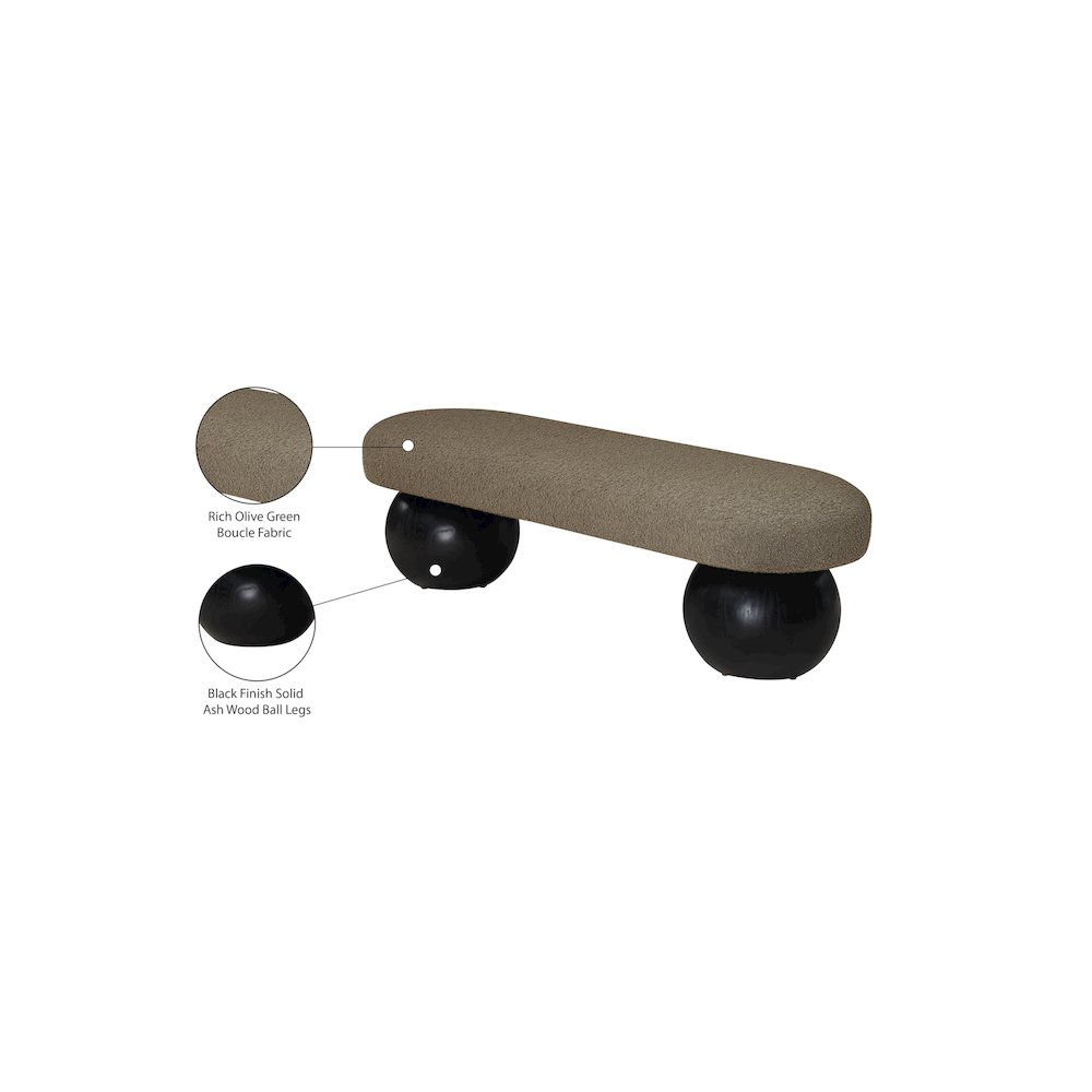 Bowie Olive Bench. Picture 7