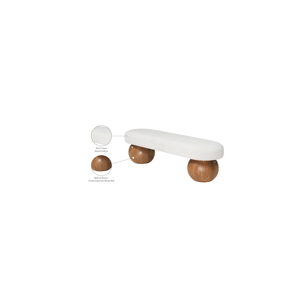Bowie Cream Bench. Picture 7