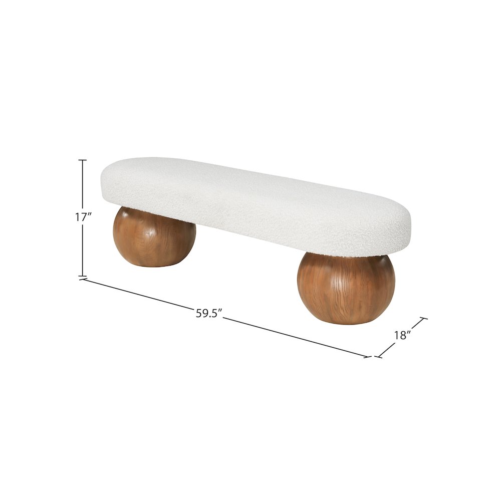 Bowie Cream Bench. Picture 8