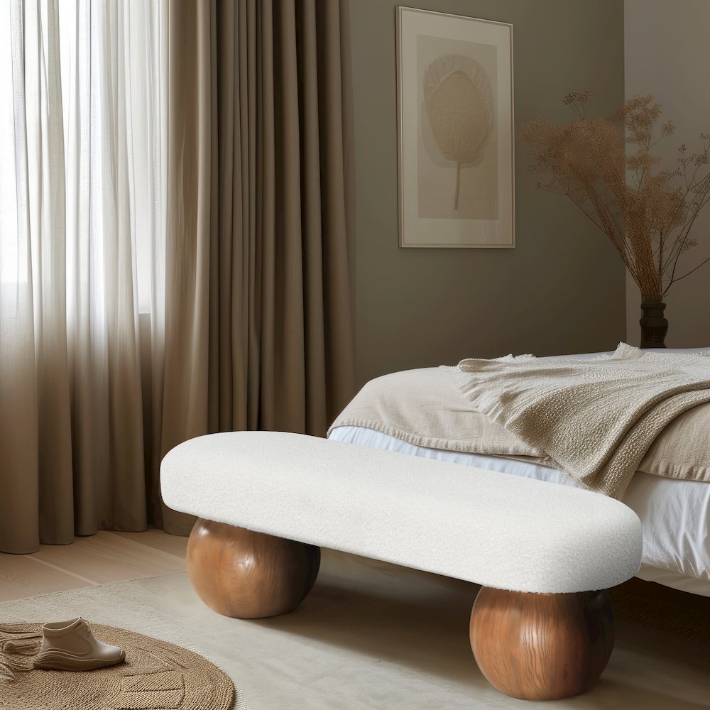 Bowie Cream Bench. Picture 2