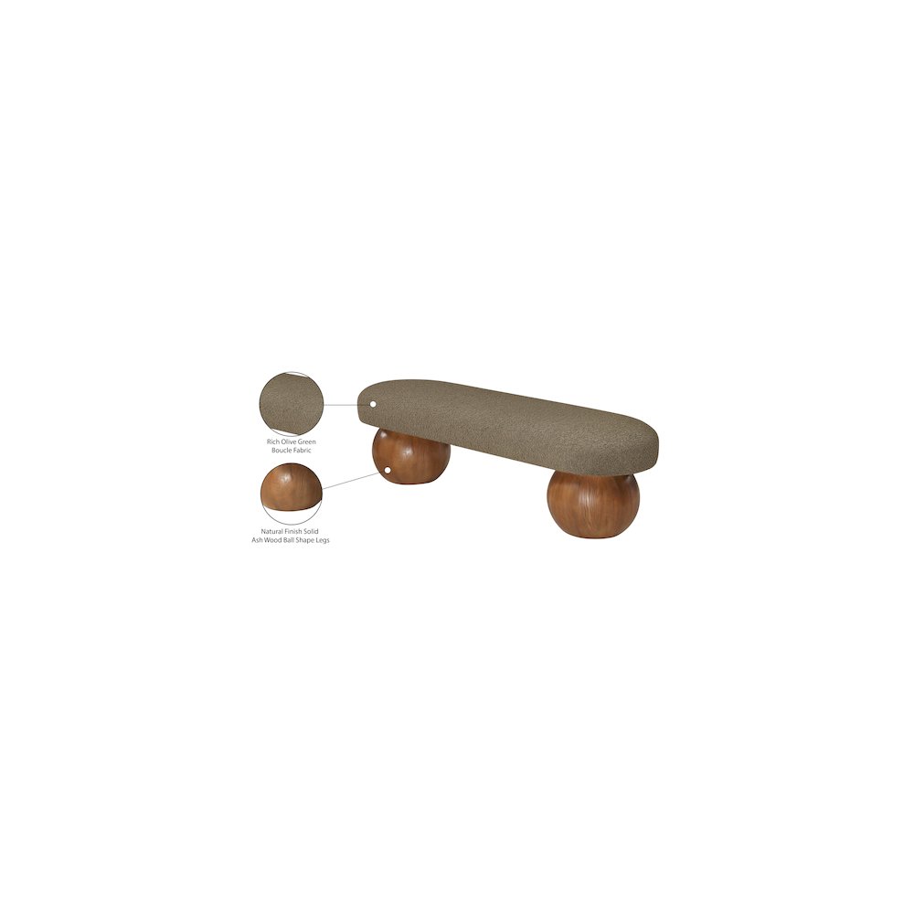 Bowie Olive Bench. Picture 7