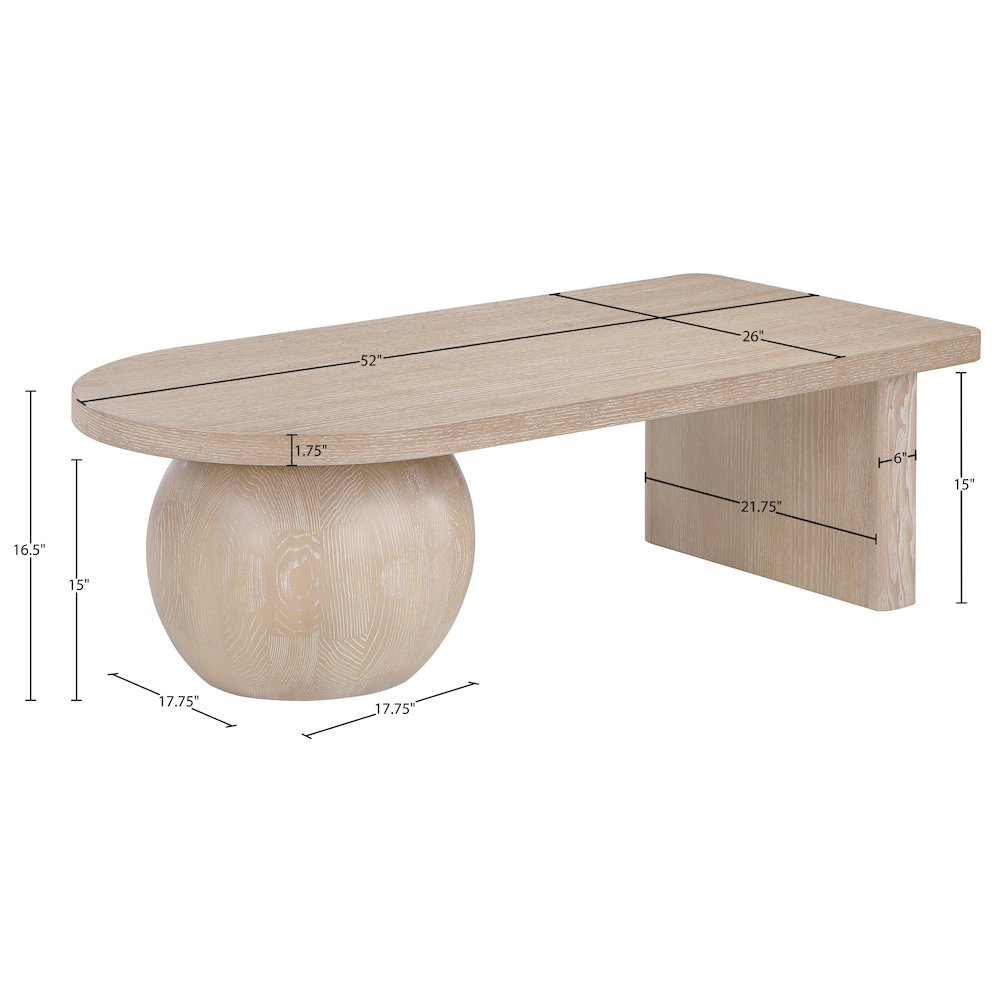 Solum Natural Ash Wood And Oak Veneer Coffee Table. Picture 9