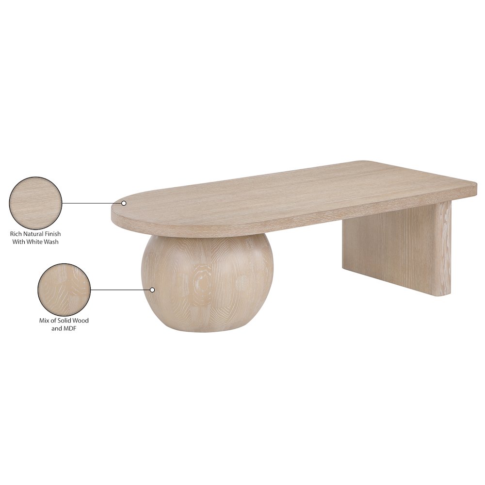 Solum Natural Ash Wood And Oak Veneer Coffee Table. Picture 10
