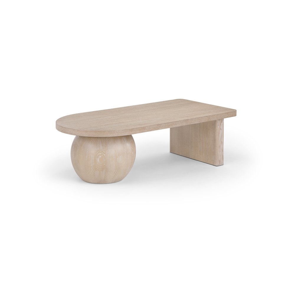 Solum Natural Ash Wood And Oak Veneer Coffee Table. Picture 1