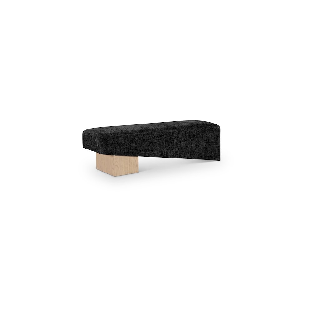 Alora Black Fabric Bench. Picture 1