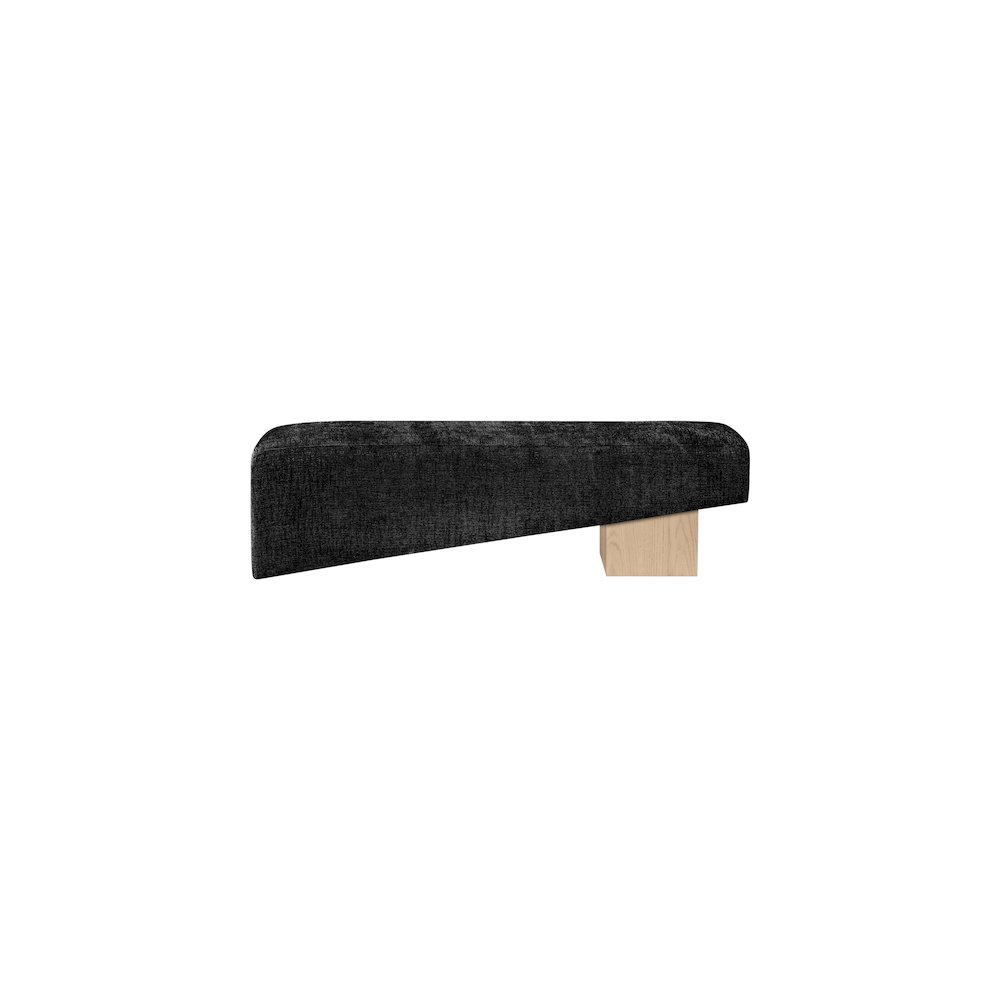 Alora Black Fabric Bench. Picture 3
