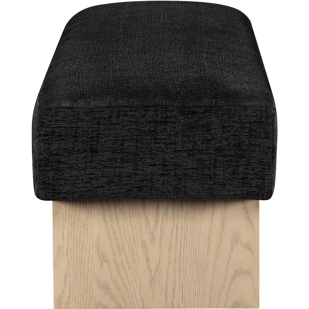 Alora Black Fabric Bench. Picture 4