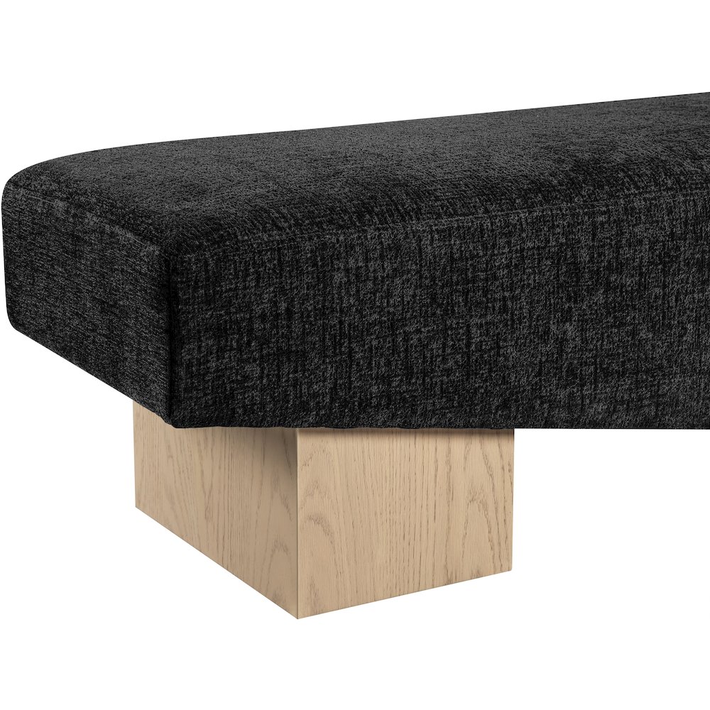 Alora Black Fabric Bench. Picture 5