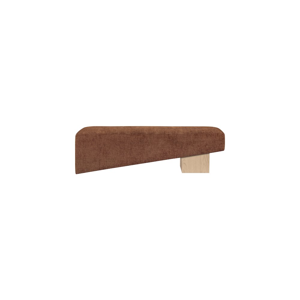 Alora Cognac Fabric Bench. Picture 3