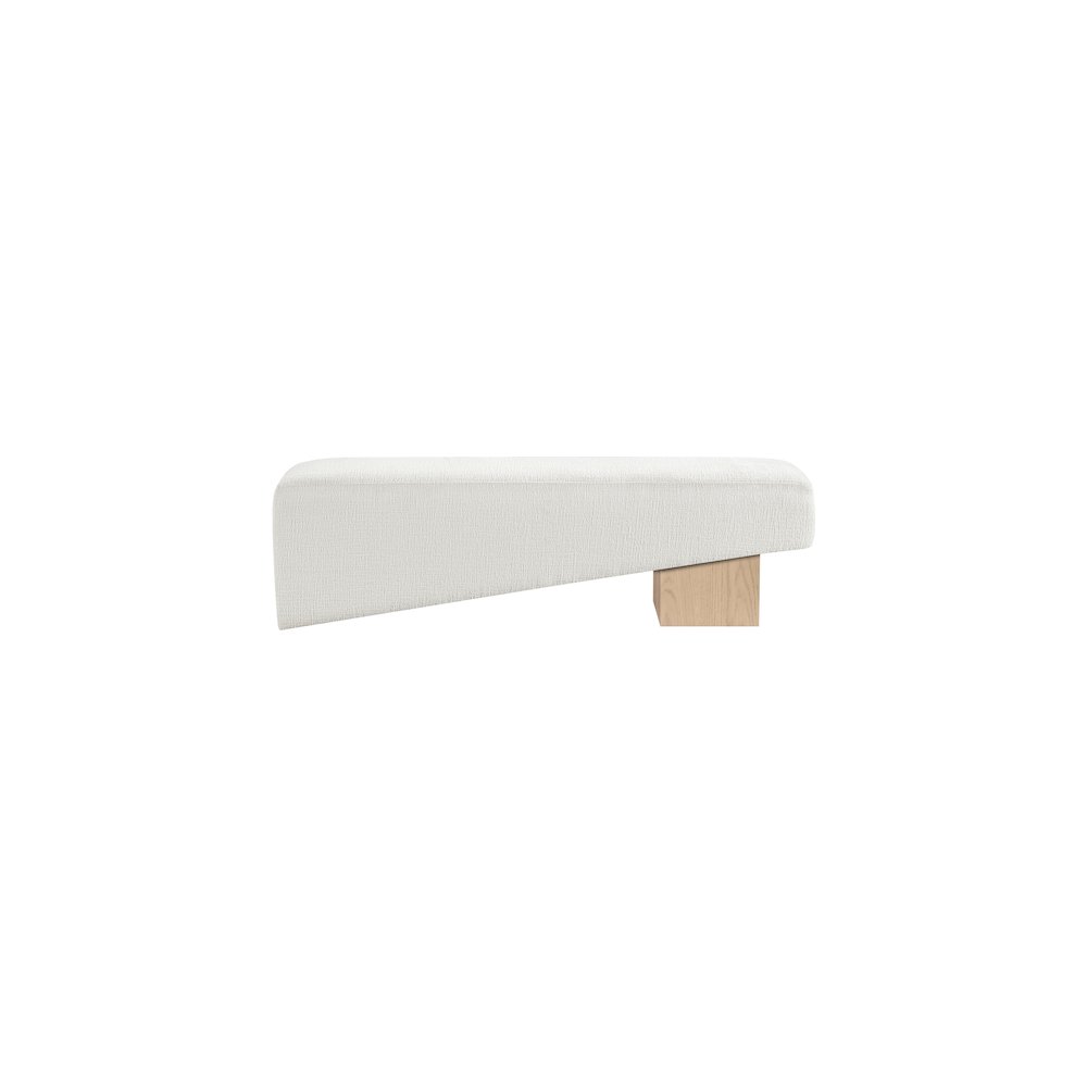 Alora Cream Fabric Bench. Picture 3