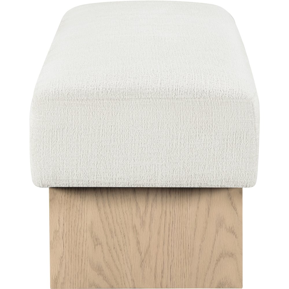 Alora Cream Fabric Bench. Picture 4