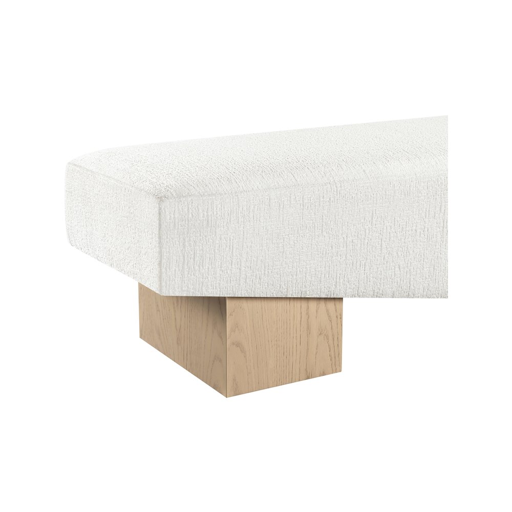 Alora Cream Fabric Bench. Picture 5