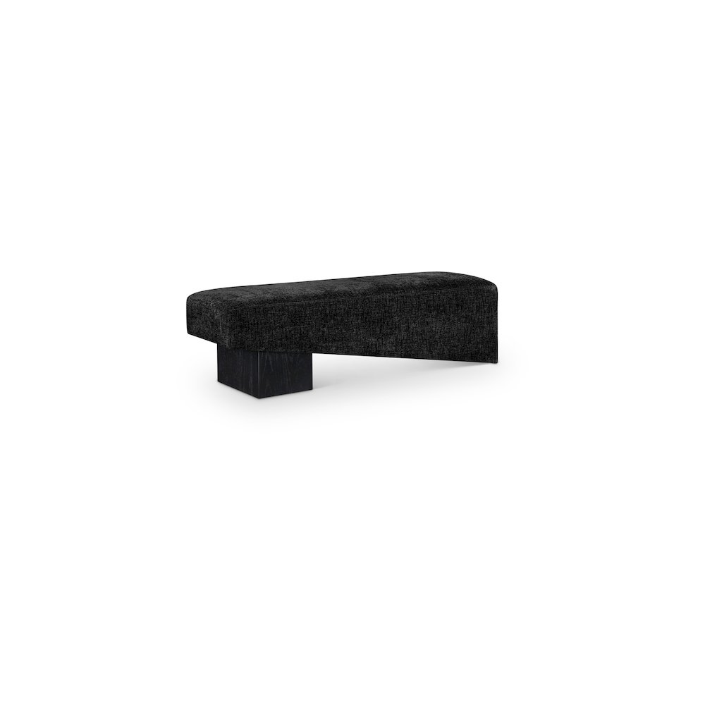 Alora Black Fabric Bench. Picture 1