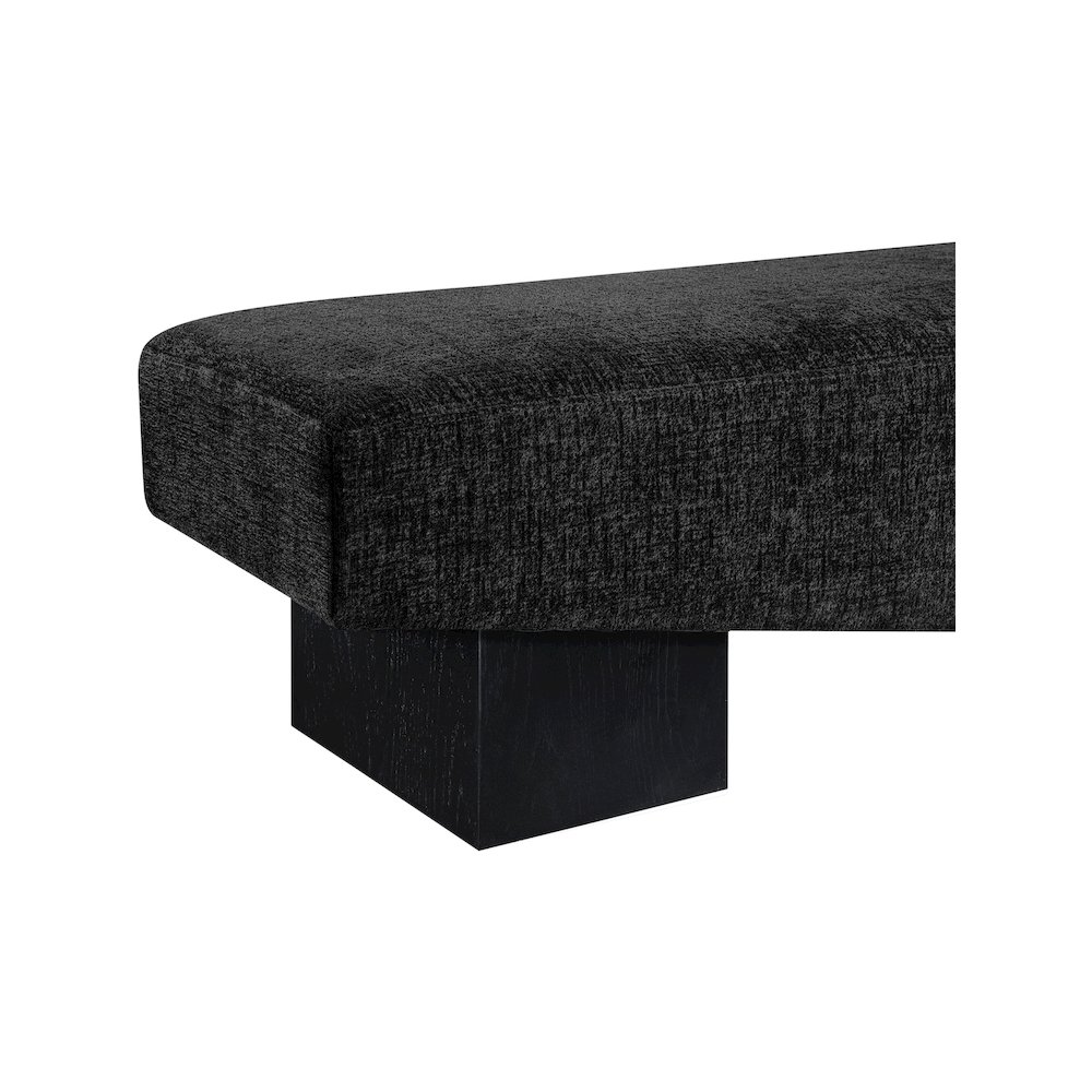 Alora Black Fabric Bench. Picture 5