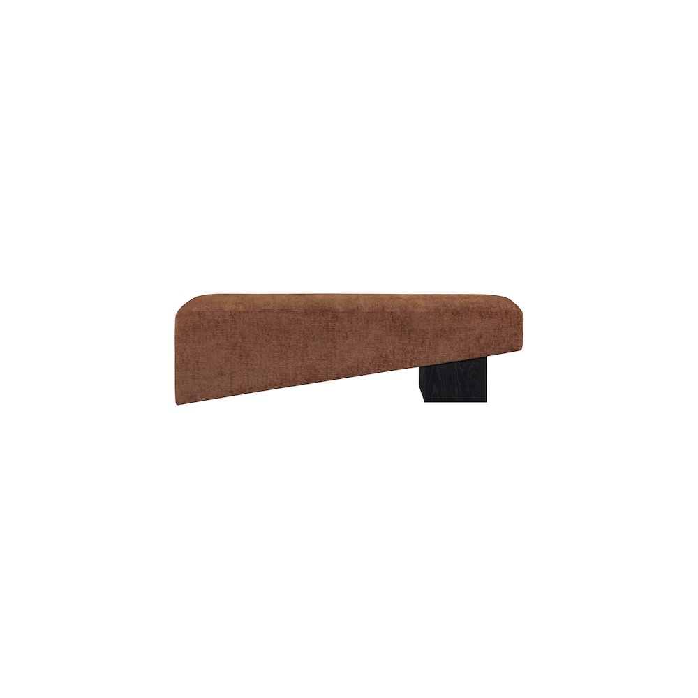 Alora Cognac Fabric Bench. Picture 3