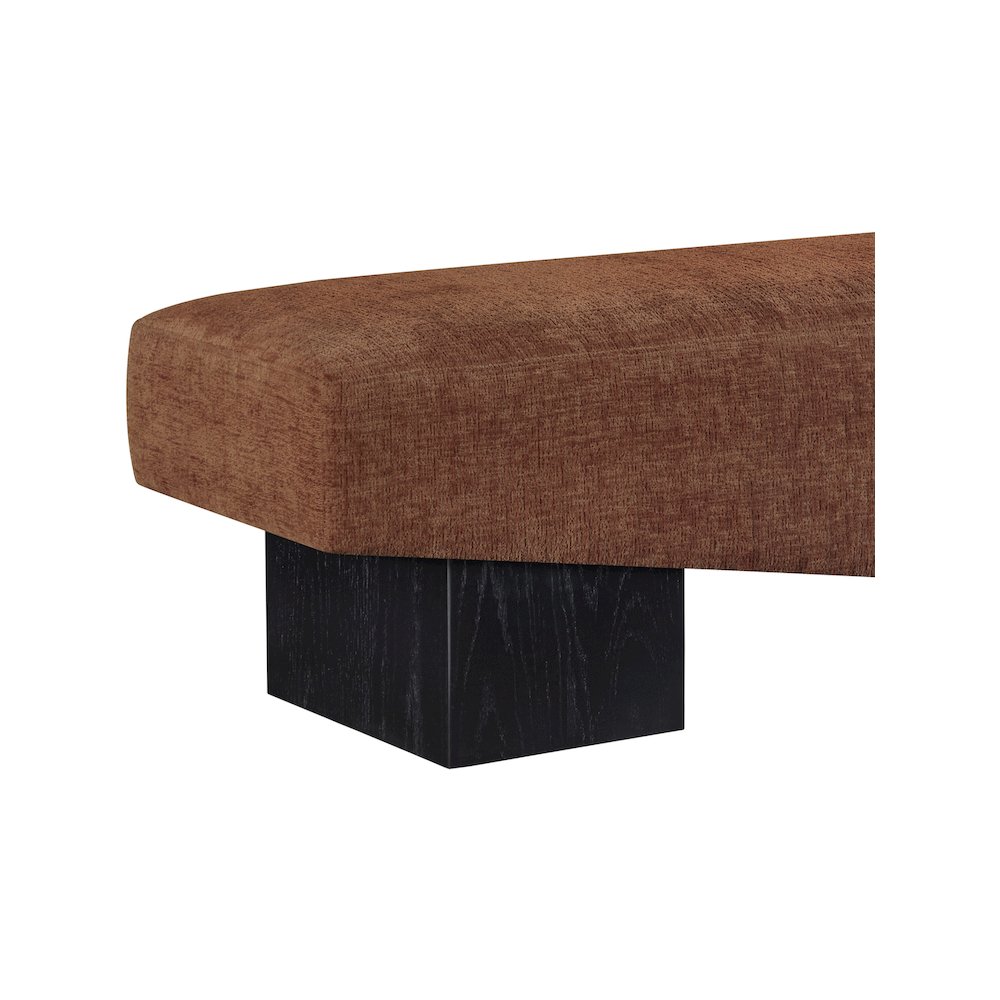 Alora Cognac Fabric Bench. Picture 5