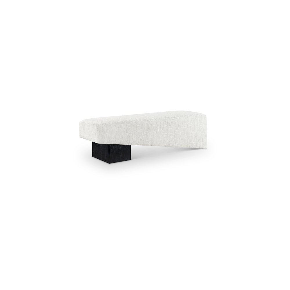 Alora Cream Fabric Bench. Picture 1