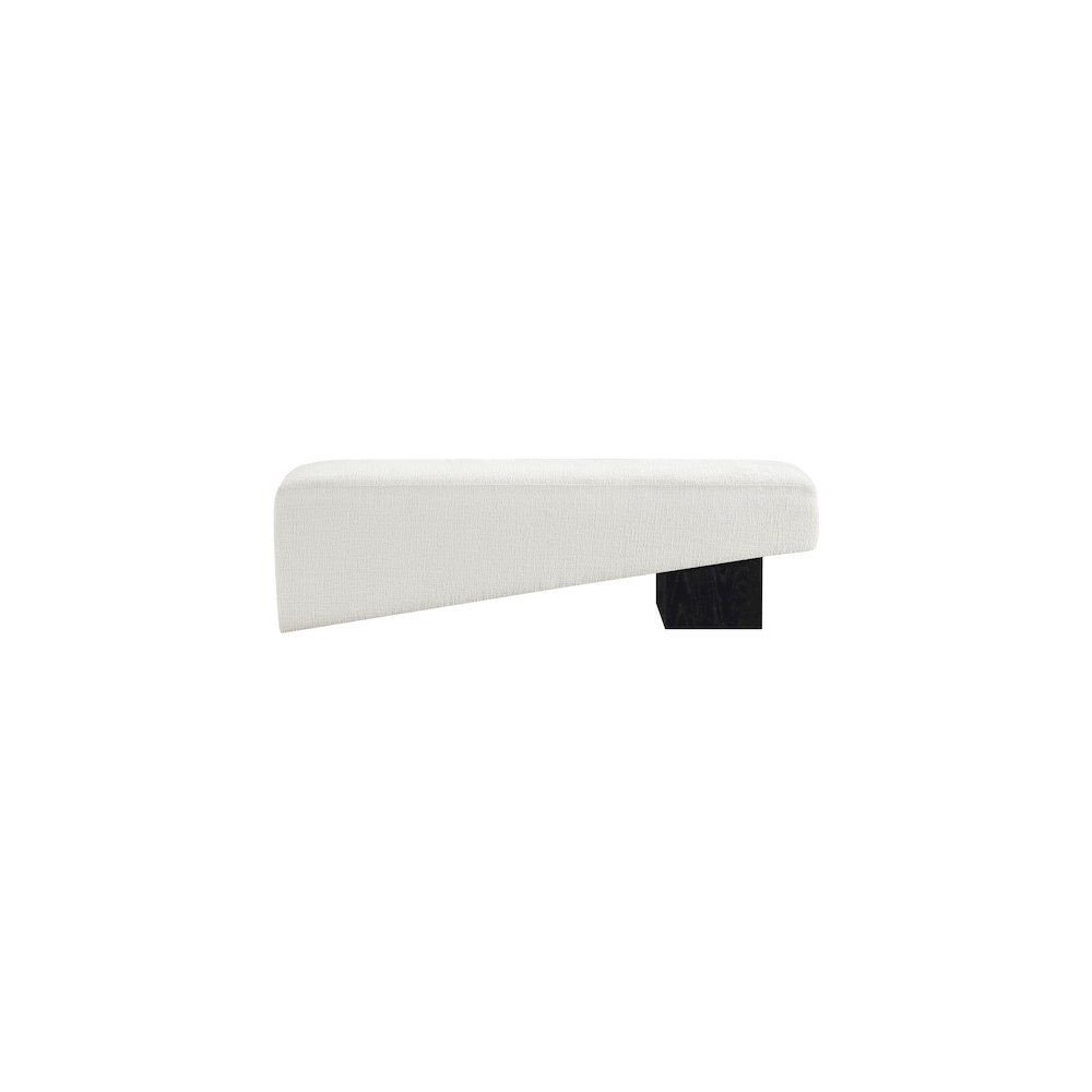 Alora Cream Fabric Bench. Picture 3