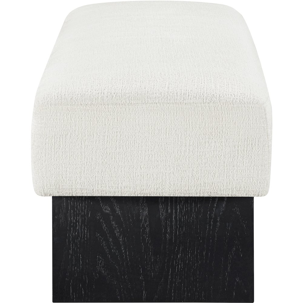 Alora Cream Fabric Bench. Picture 4