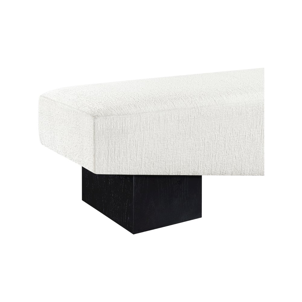 Alora Cream Fabric Bench. Picture 5