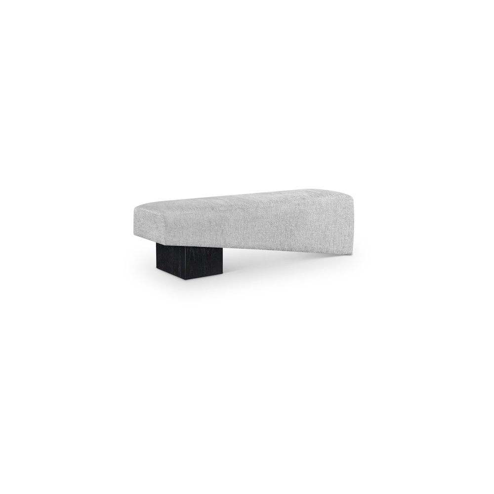 Alora Grey Fabric Bench. Picture 1