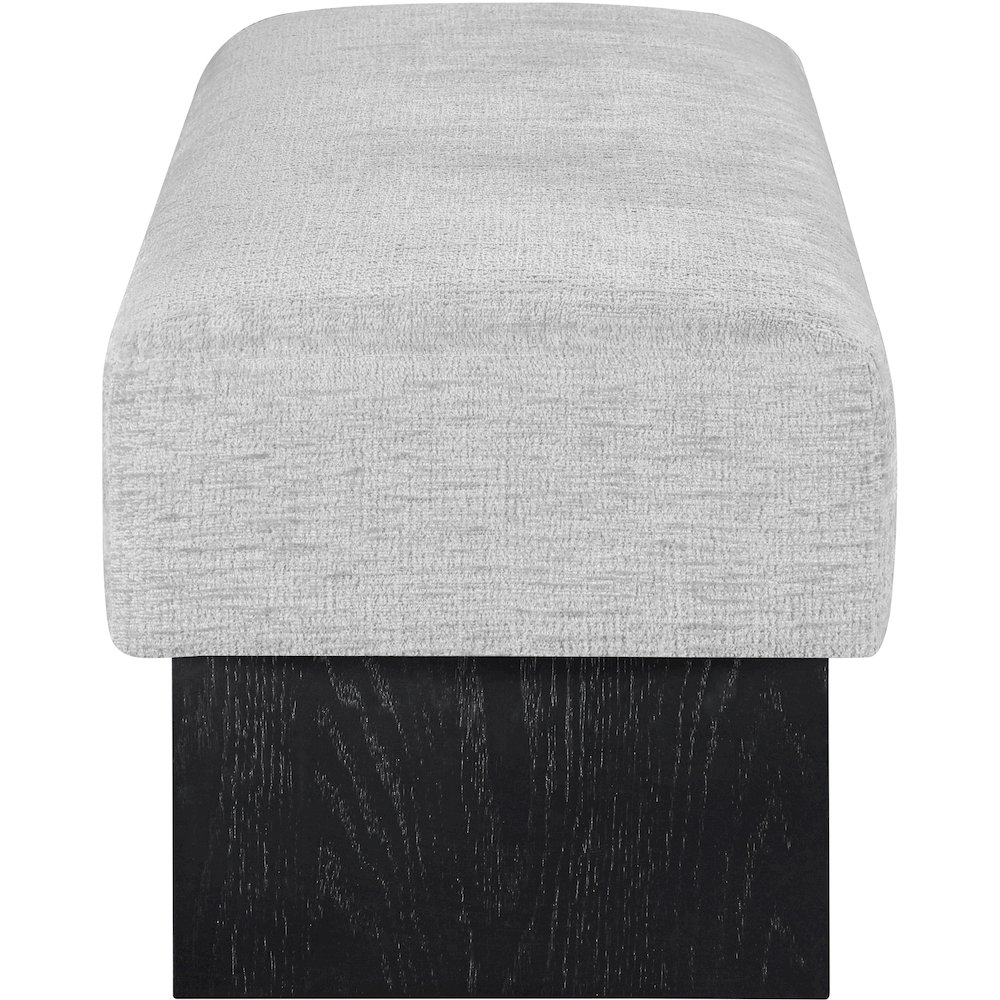 Alora Grey Fabric Bench. Picture 4