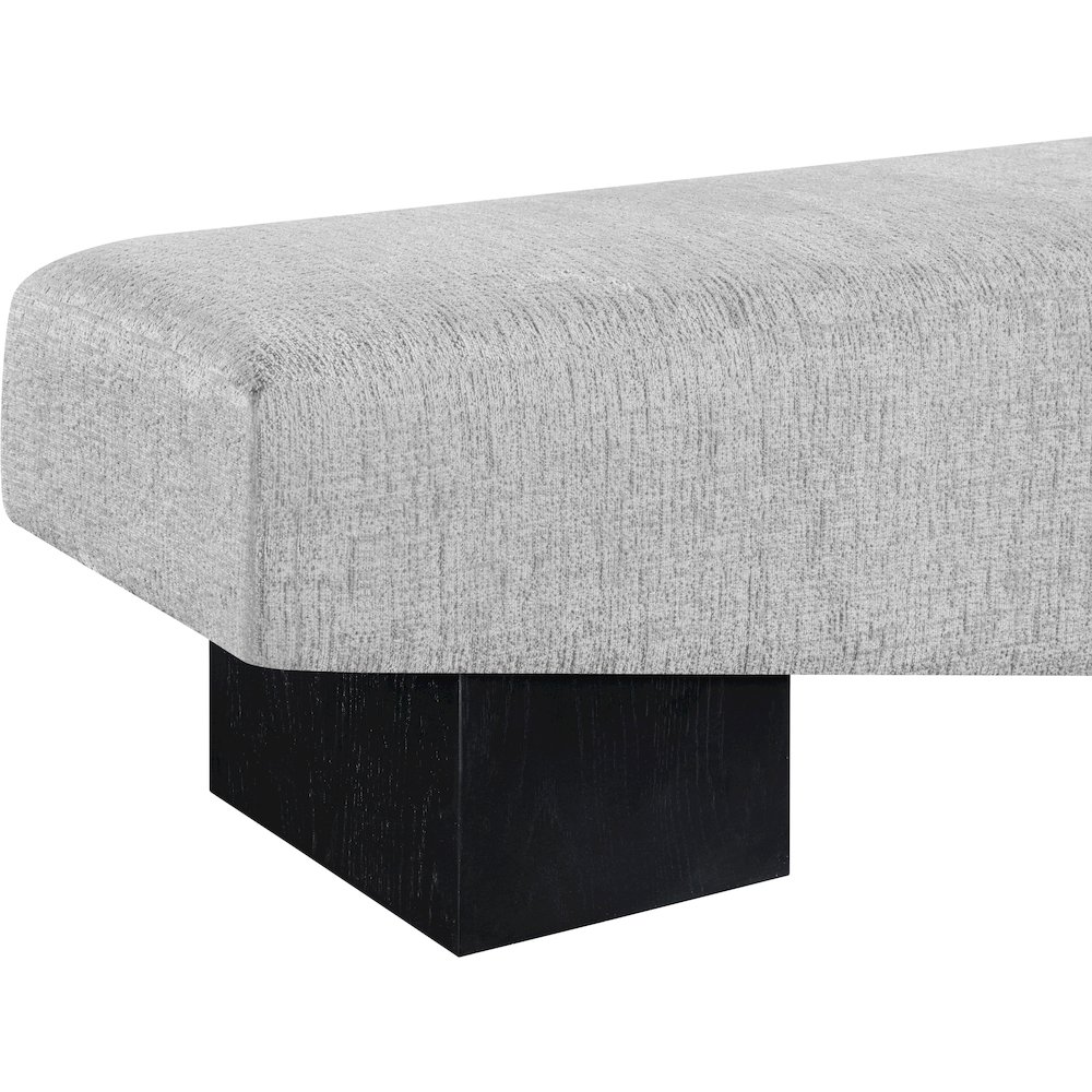 Alora Grey Fabric Bench. Picture 5