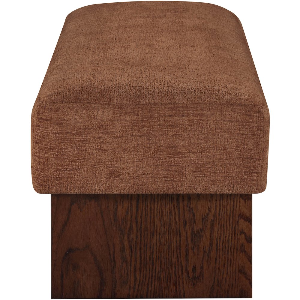 Alora Cognac Fabric Bench. Picture 4