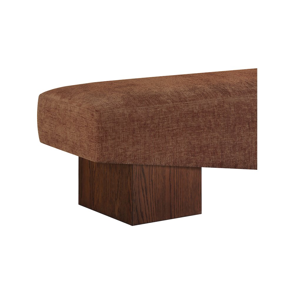 Alora Cognac Fabric Bench. Picture 5