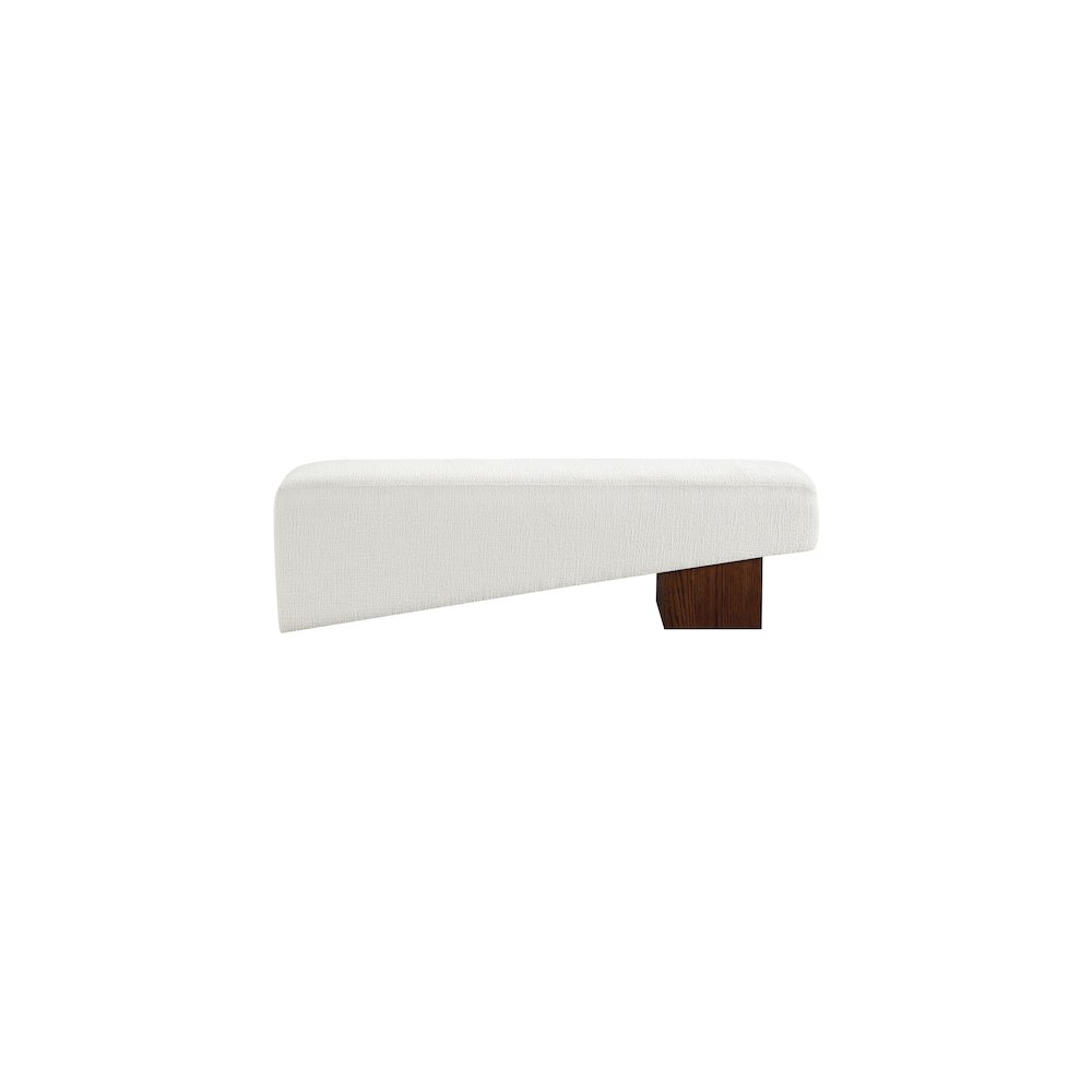 Alora Cream Fabric Bench. Picture 3