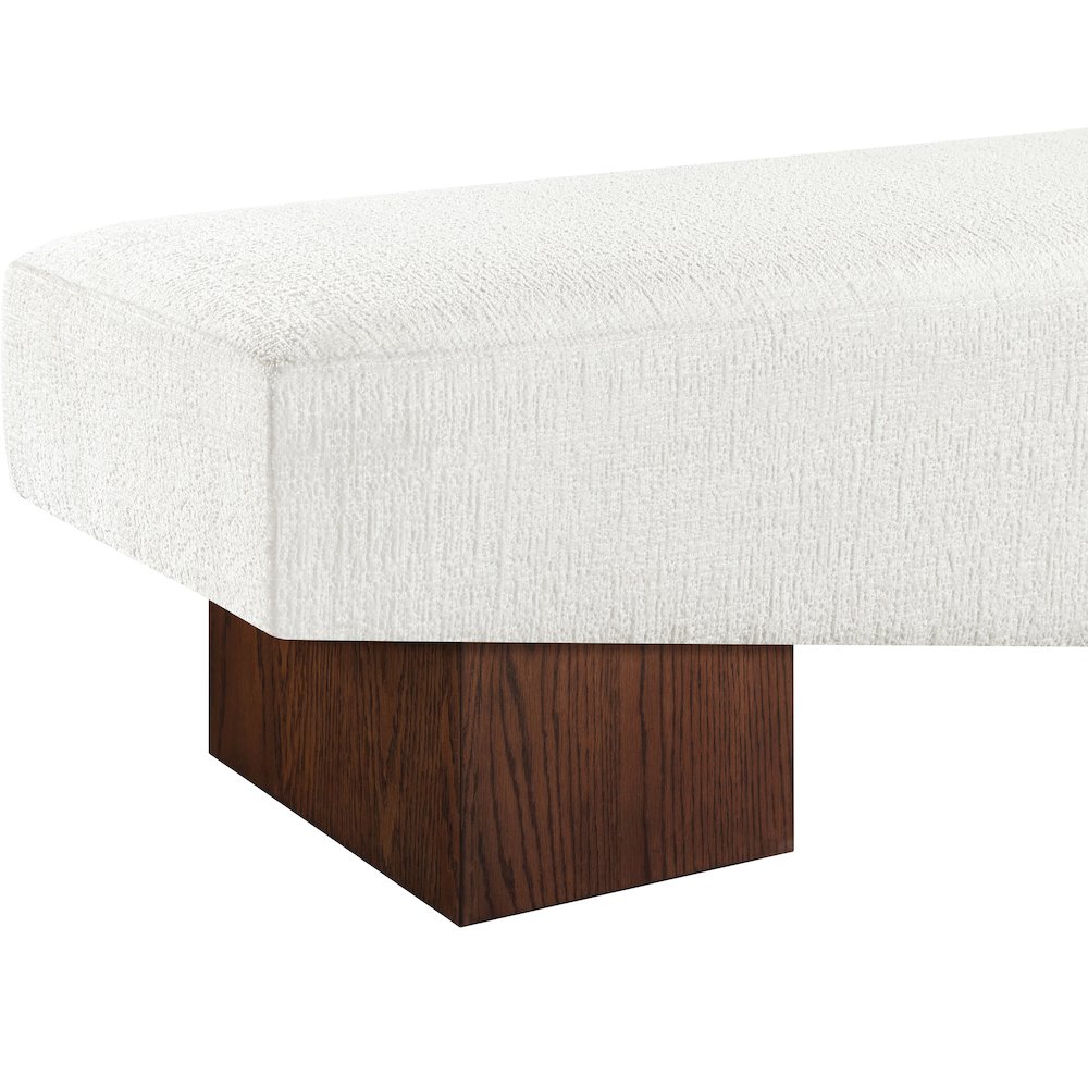 Alora Cream Fabric Bench. Picture 5