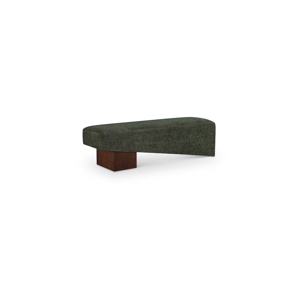Alora Green Fabric Bench. Picture 1