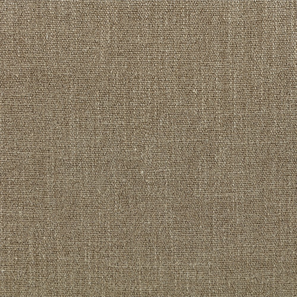 Larea Brown Linen Textured Fabric Upholstered Ottoman. Picture 5