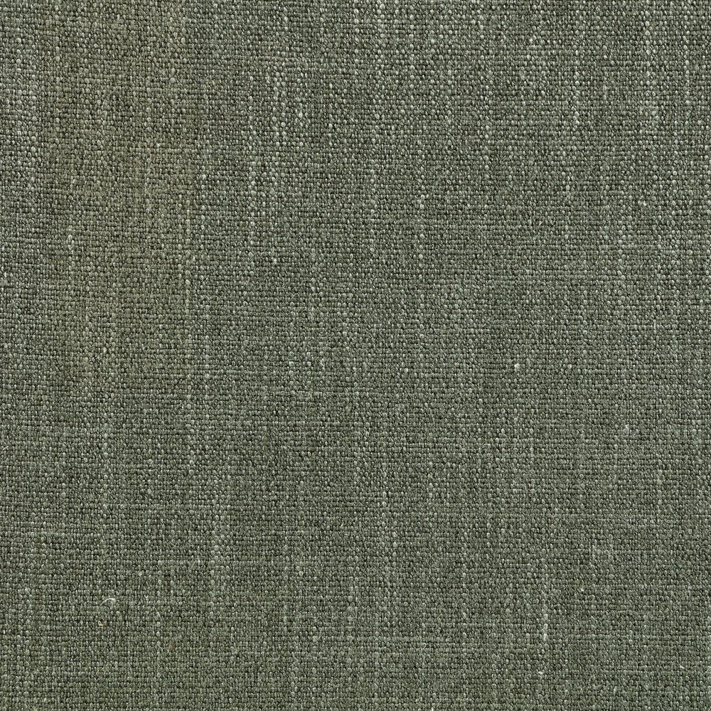 Larea Olive Linen Textured Fabric Upholstered Ottoman. Picture 5