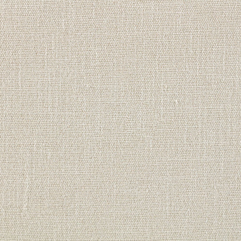 Larea Cream Linen Textured Fabric Upholstered Ottoman. Picture 5