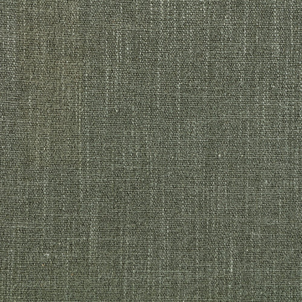 Larea Olive Linen Textured Fabric Upholstered Ottoman. Picture 5
