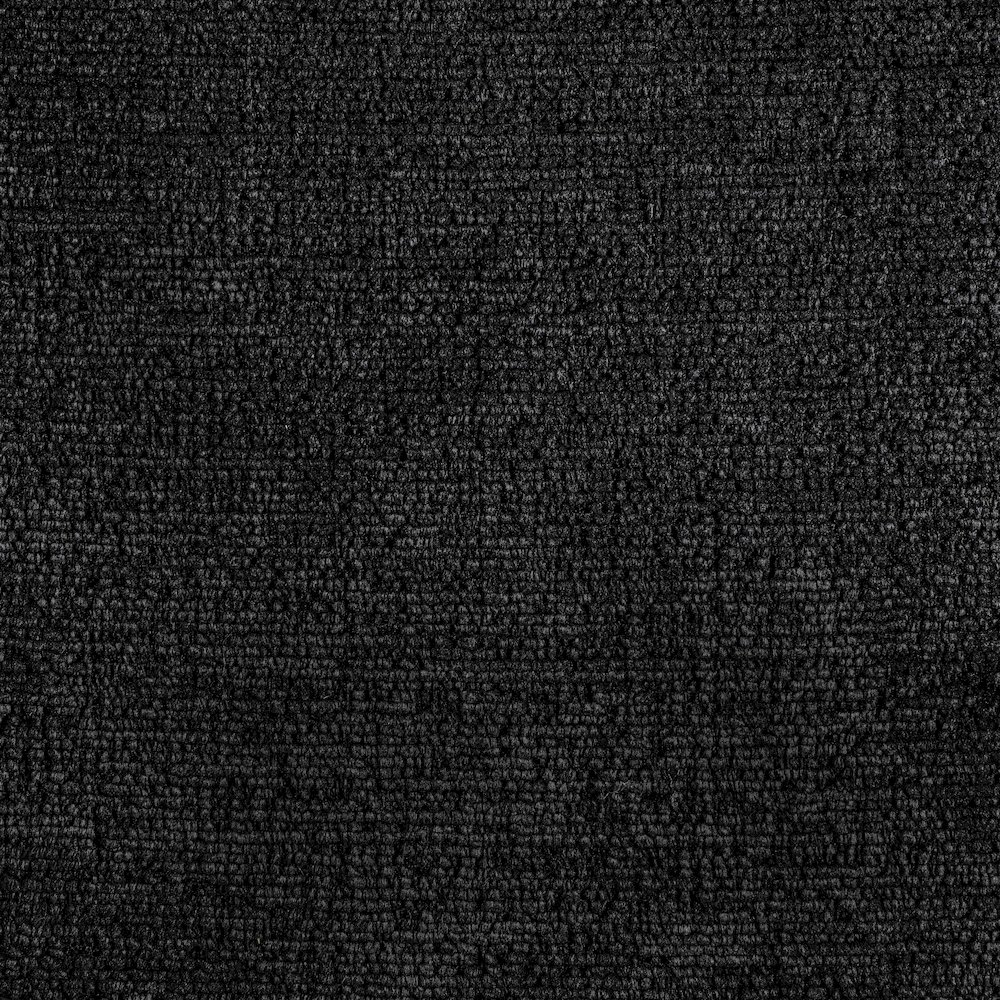 Havre Black Velour Fur Fabric Ottoman/Stool. Picture 6
