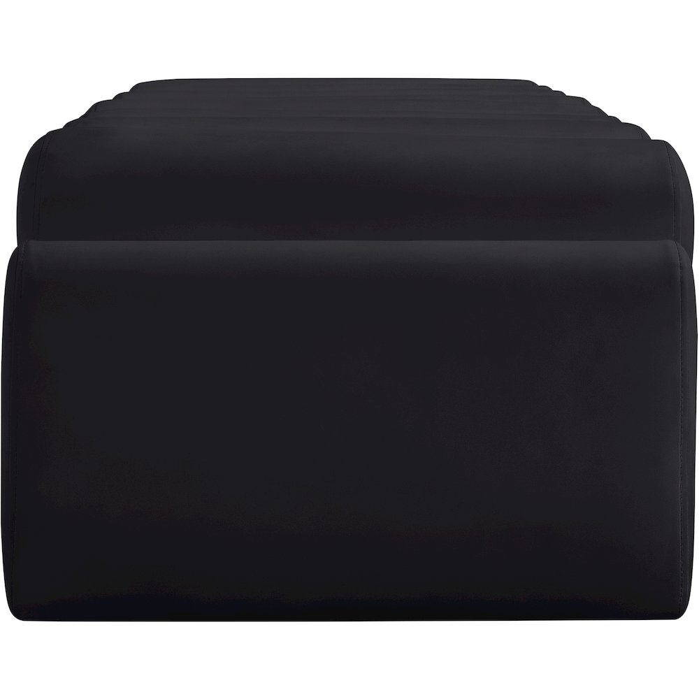 Rumble Black Vegan Leather Bench. Picture 4