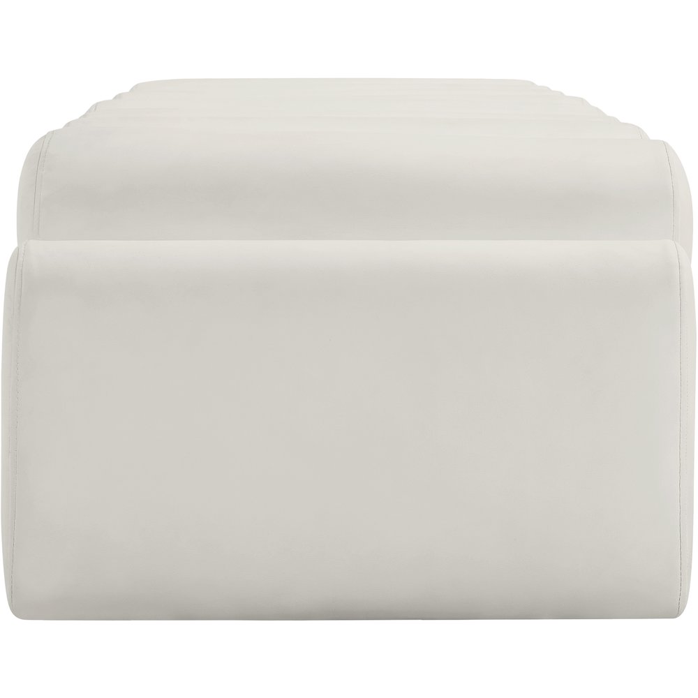 Rumble Cream Vegan Leather Bench. Picture 4