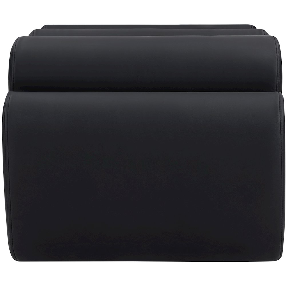 Rumble Black Vegan Leather Bench. Picture 4