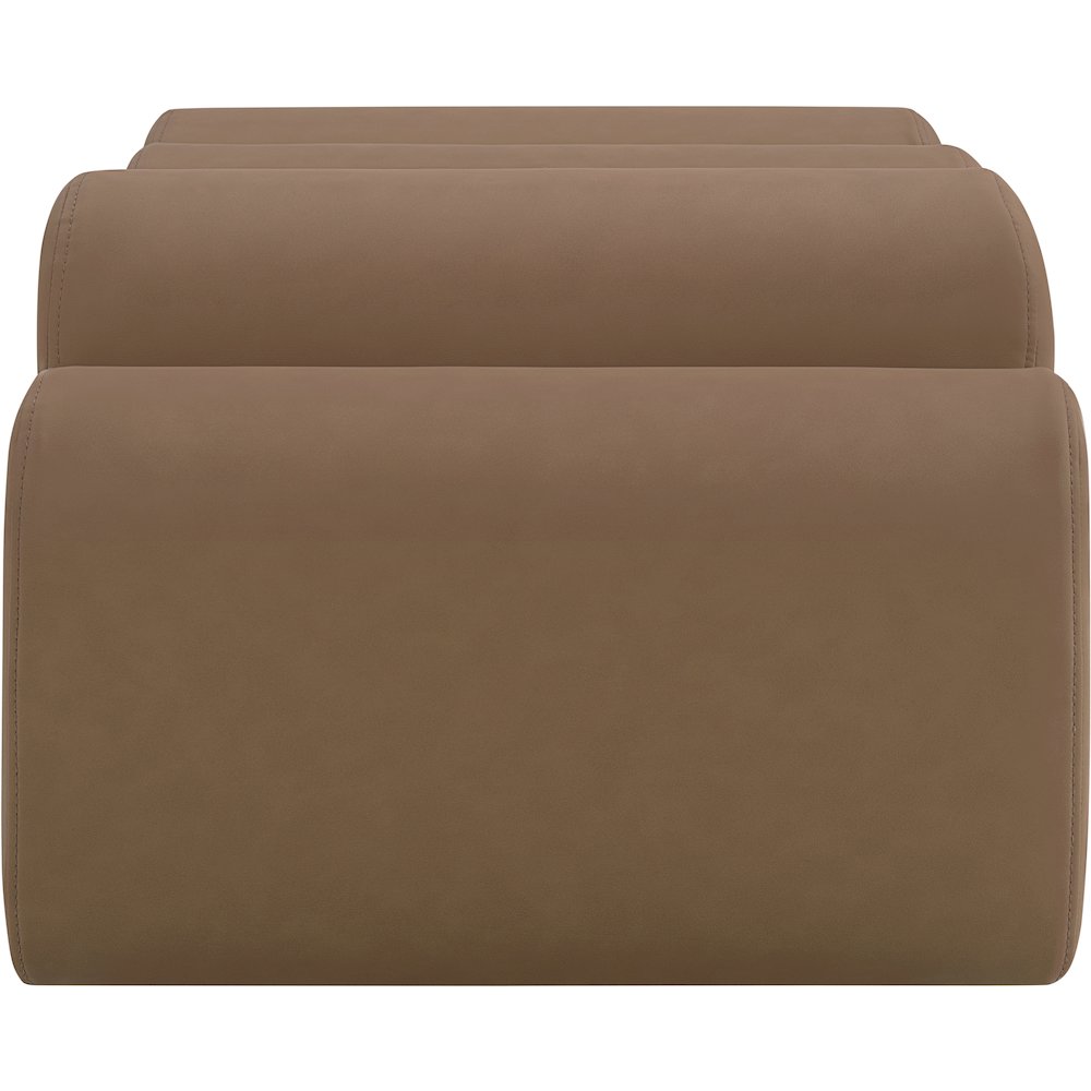 Rumble Brown Vegan Leather Bench. Picture 4