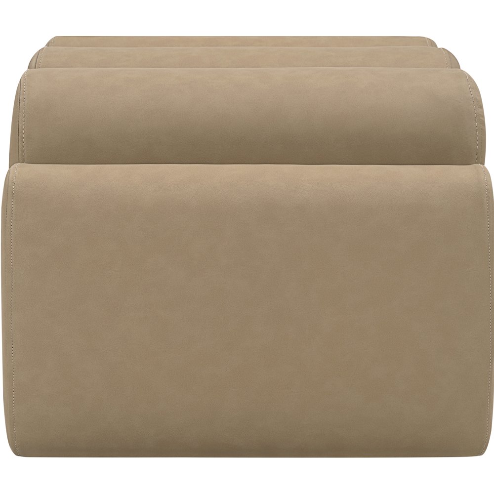 Rumble Tan Vegan Leather Bench. Picture 4