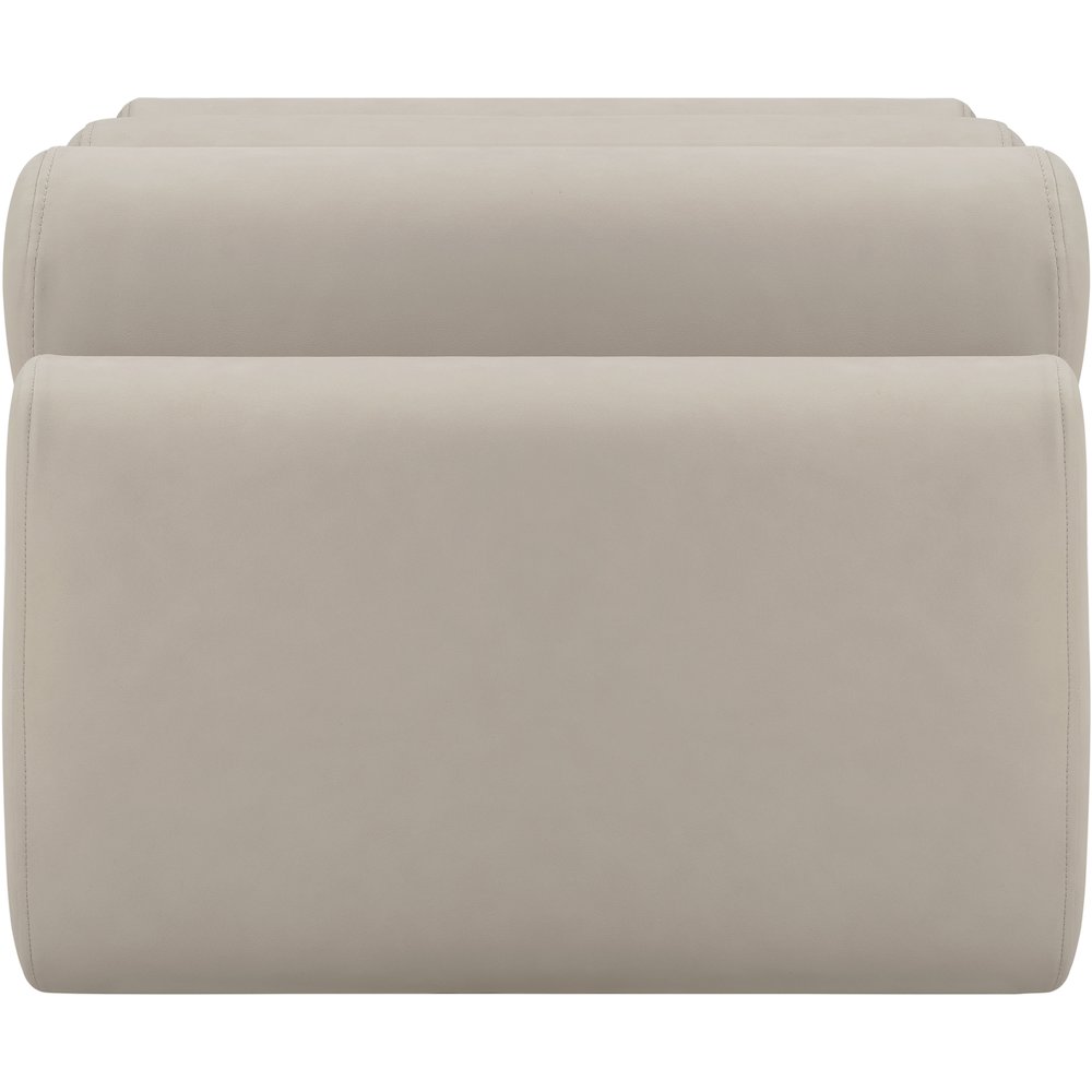 Rumble Taupe Vegan Leather Bench. Picture 4