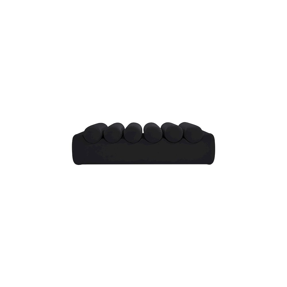 Rumble Black Vegan Leather Bench. Picture 3