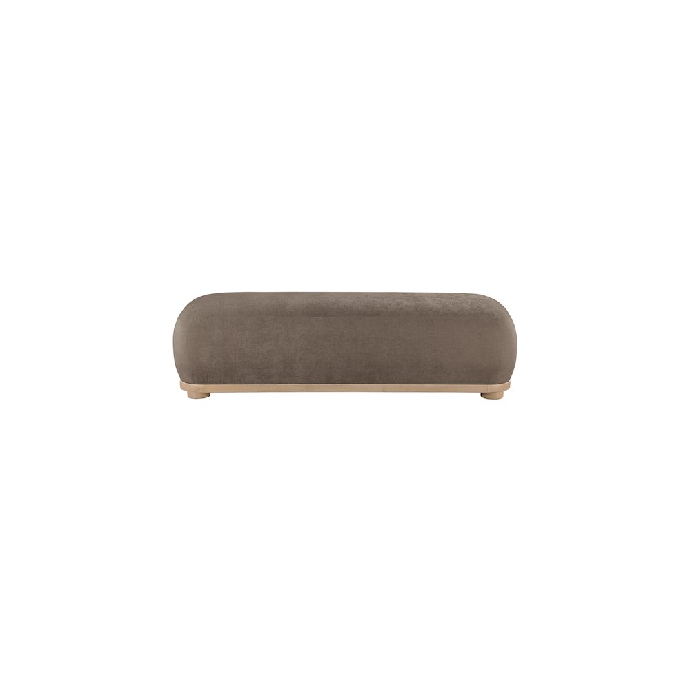 Calum Brown Chenille Fabric Bench. Picture 3